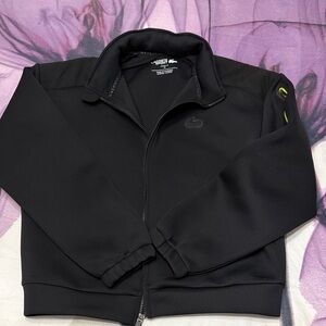 Lacoste Black Jacket with Yellow Accents